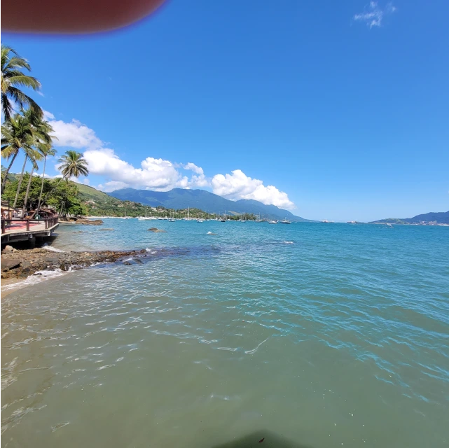 View of ocean in Ilhabela, SP.